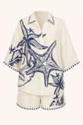 Mediterranes Print-Shirt für den Sommer in Übergröße - Lidia