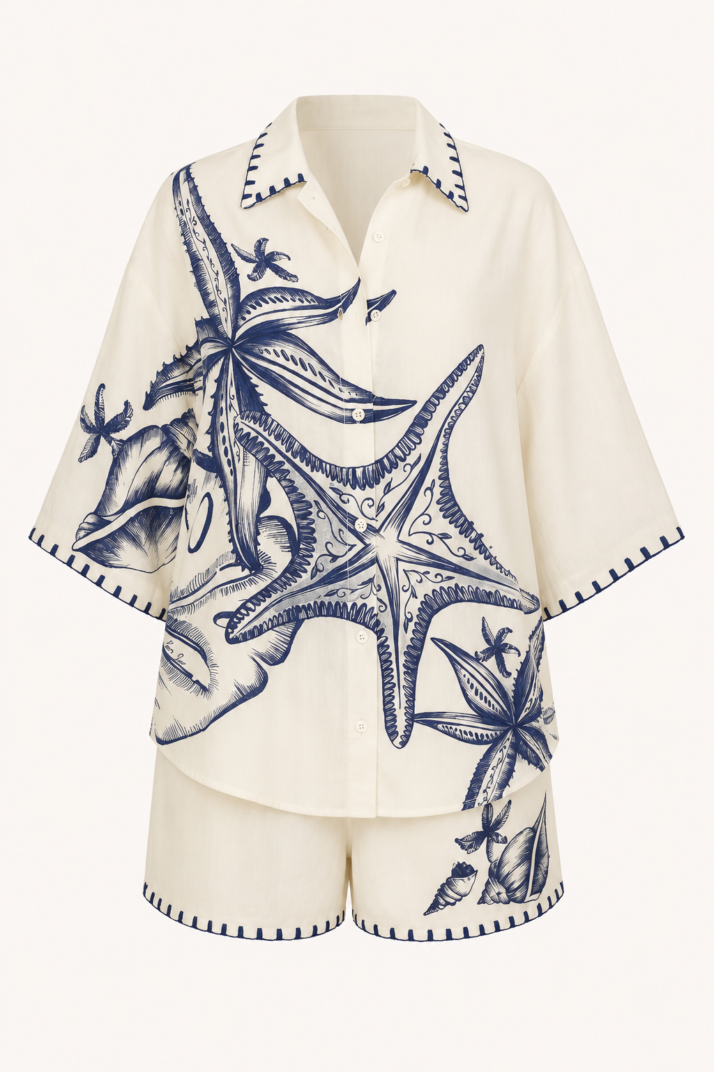 Mediterranes Print-Shirt für den Sommer in Übergröße - Lidia