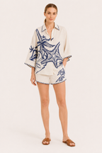 Mediterranes Print-Shirt für den Sommer in Übergröße - Lidia