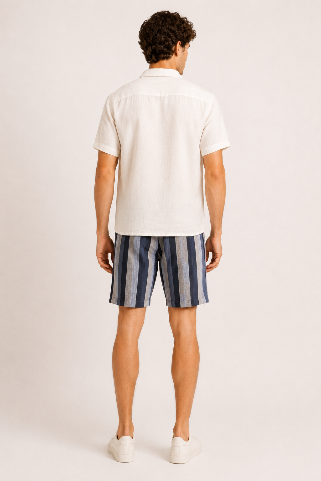 Herren Leinen Bermudashorts gerade geschnitten atmungsaktiv - Falko