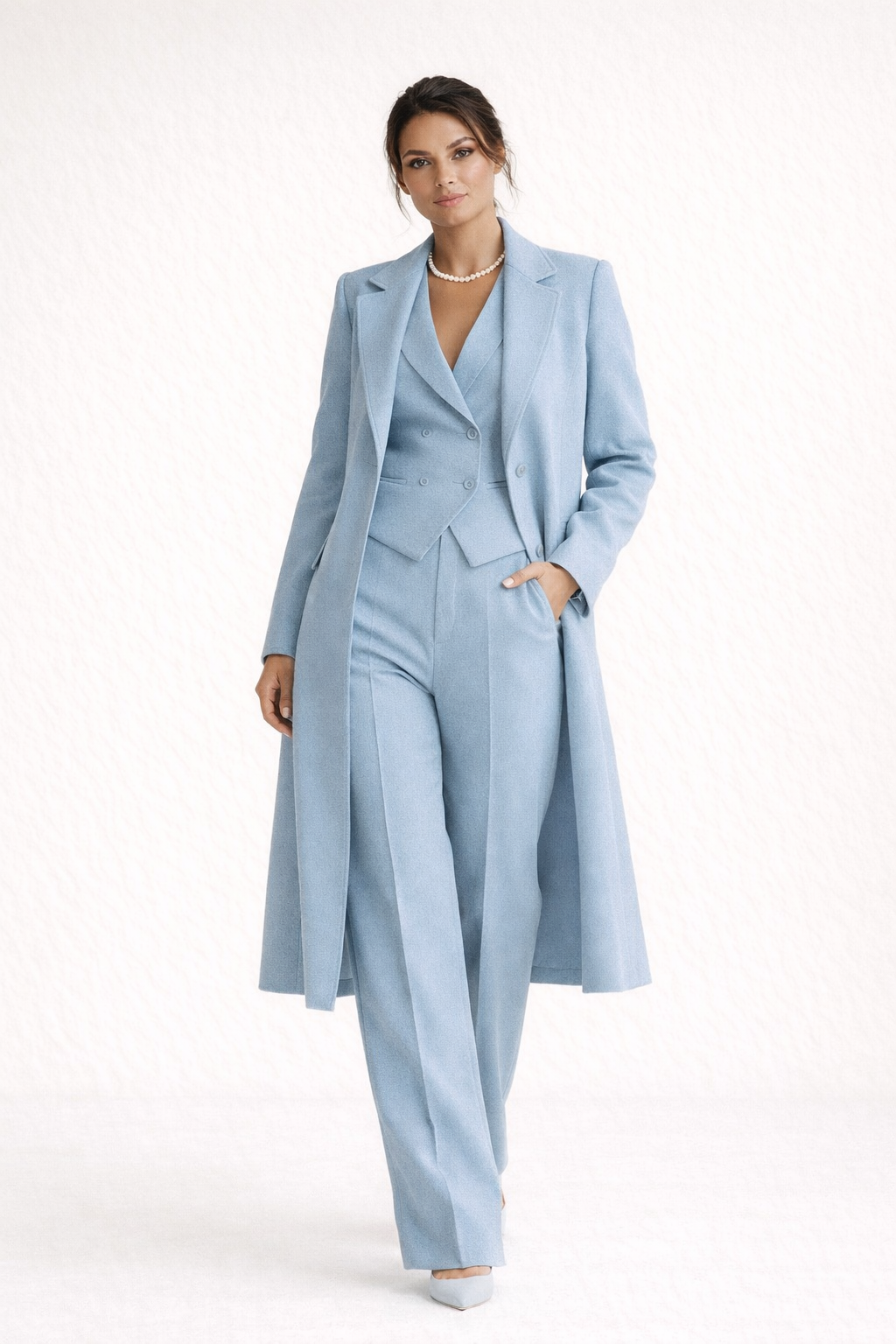 Damen Set 3 Stück Blazer Weste Weste Hose elegant - Ingrid