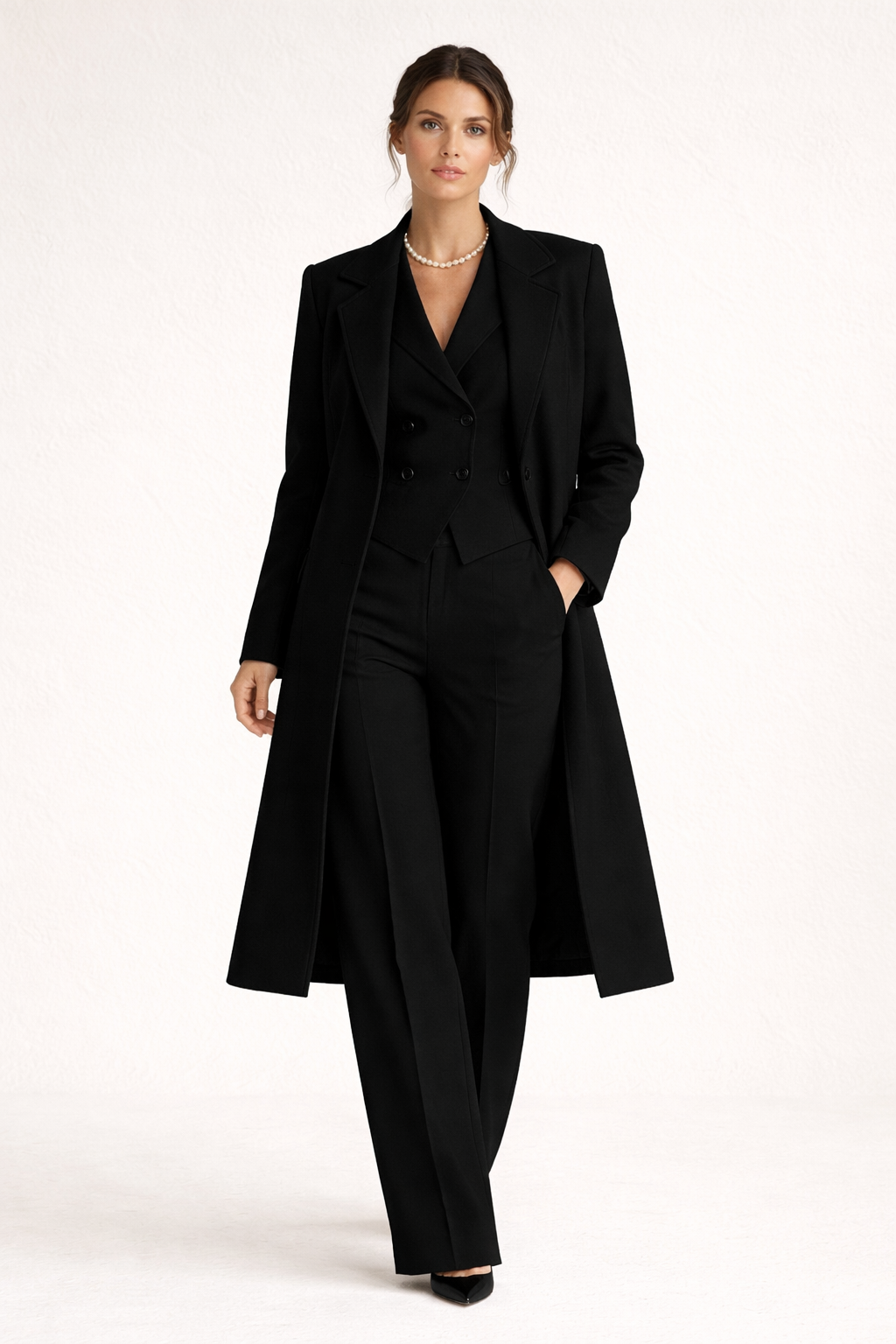 Damen Set 3 Stück Blazer Weste Weste Hose elegant - Ingrid
