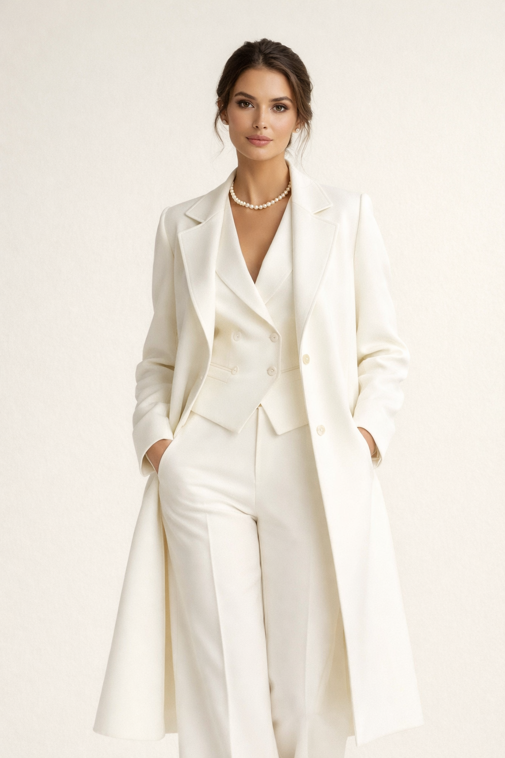 Damen Set 3 Stück Blazer Weste Weste Hose elegant - Ingrid