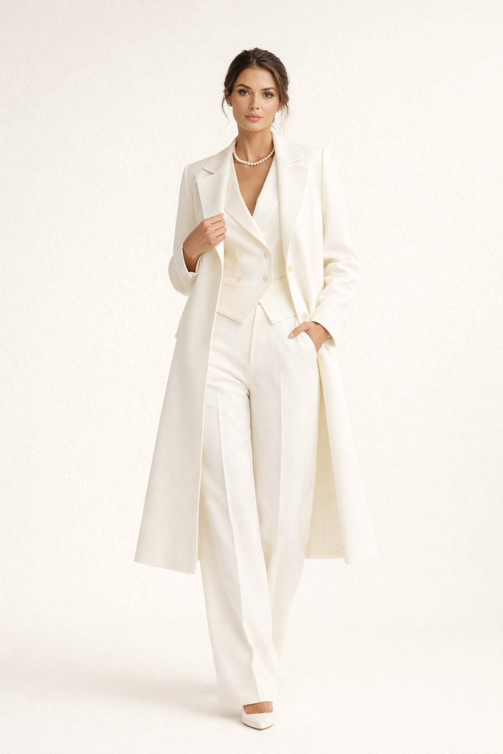 Damen Set 3 Stück Blazer Weste Weste Hose elegant - Ingrid