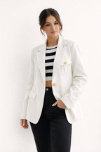 Gerade geschnittener Damenblazer mit Revers - Luma