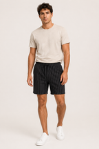 Freizeitshorts aus Leinen mit elastischem Kordelzug für Herren - Levin