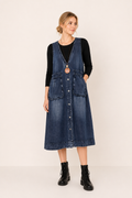 Jeans-Latzkleid mit lockerer Passform - Vici