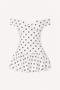 Kurzes Kleid mit Polka Dots schulterfrei - Mila