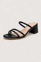 Damen Sandalen mit breitem Absatz und gekreuzten Riemen - Maljovic