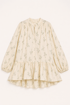 Kurzes Kleid mit Blumenmuster und langen Ärmeln für Frauen - Amelie
