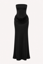 Elegantes langes Kleid für Frauen mit schmaler Passform - Leni