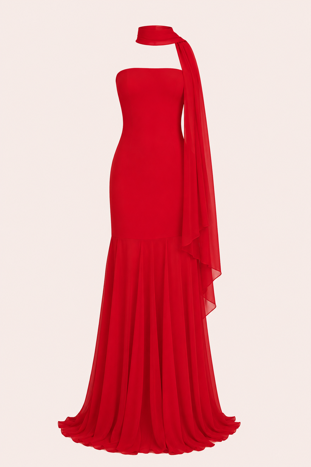 Elegantes langes Kleid mit Meerjungfrau-Effekt - Marlene