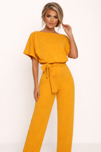 Langer Damenoverall mit eleganter verstellbarer Taille - Elvira