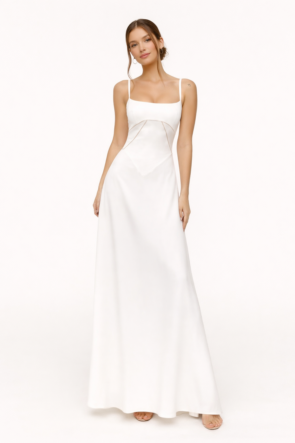 Langes elegantes trägerloses Kleid für Frauen - Annelie