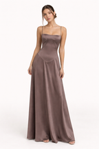 Langes elegantes trägerloses Kleid für Frauen - Annelie