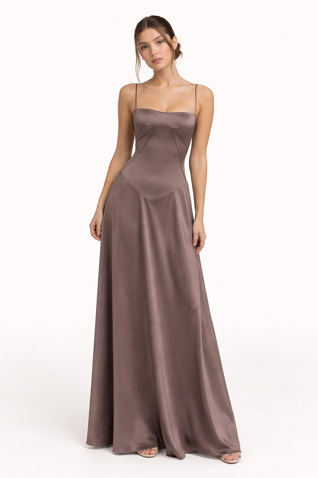 Langes elegantes trägerloses Kleid für Frauen - Annelie