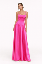 Langes elegantes trägerloses Kleid für Frauen - Annelie