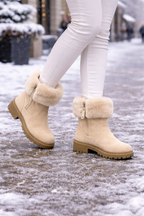 Damen-Schneestiefel mit seitlichem Reißverschluss und Thermofutter - Xavira