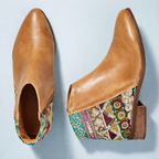 Niedrige Damenstiefel aus mattem Wildleder - Kaira