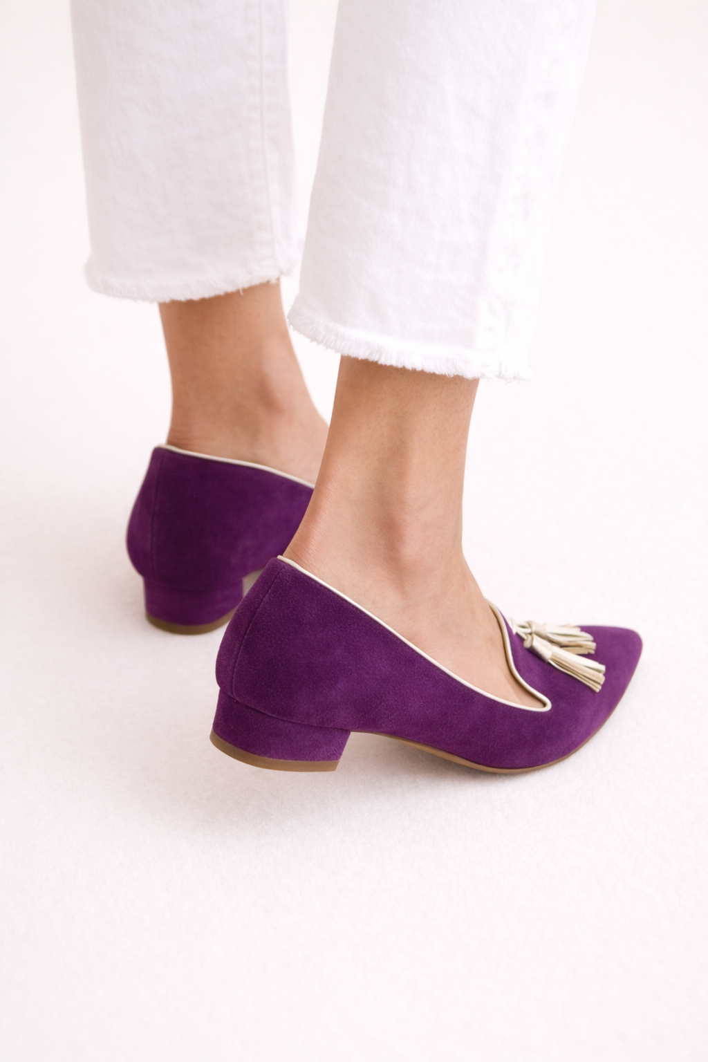 Damen Slipper mit eleganten Quasten und spitzer Zehe - Éléonore