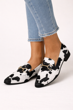 Damen-Slipper mit Tiermotiv und Metallbeschlägen - Darela