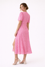 Leichtes Midikleid mit Frontschlitz für Frauen - Lamal