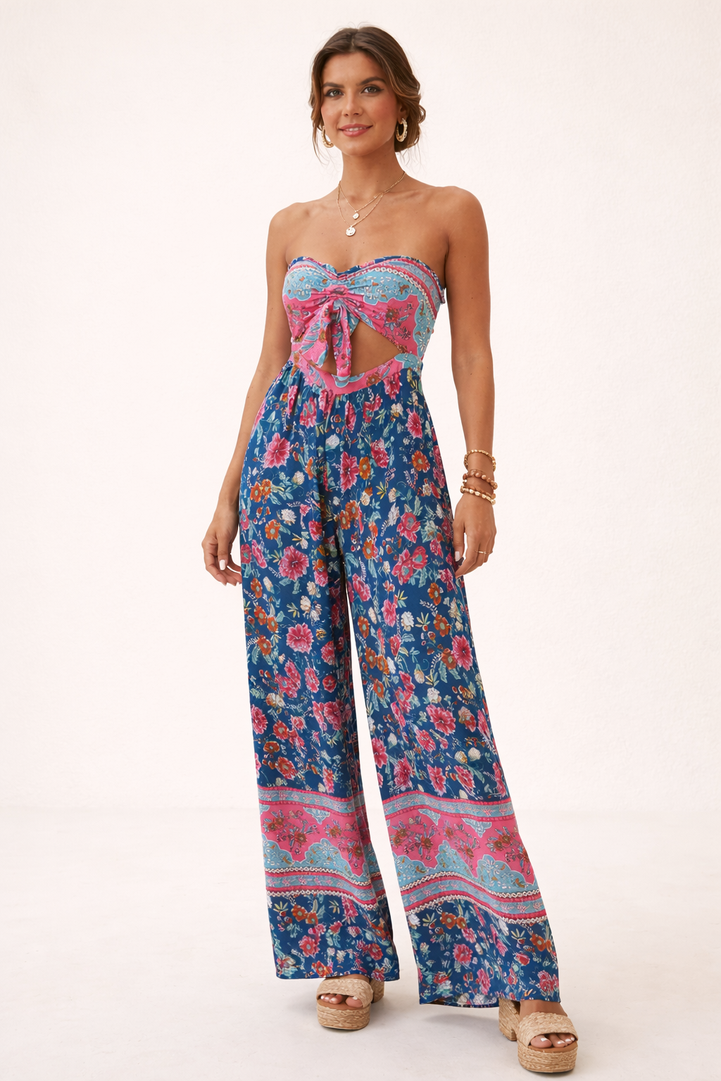 Strandoverall mit Blumendruck für Frauen - Ottilie