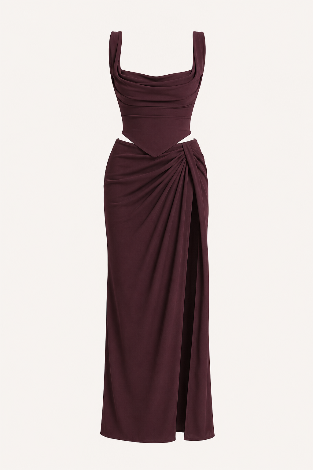 Langes Blumenkleid für Damen mit Schlitz, ideal für Hochzeiten – Lena