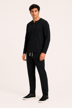Herrenset Leinen lässig elegant T-Shirt Hose Sommer - Jörg