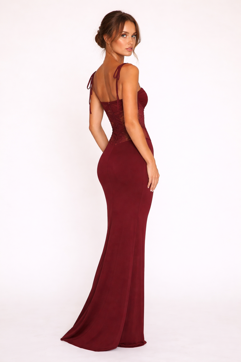 Langes Partykleid aus Spitze für Frauen - Rina