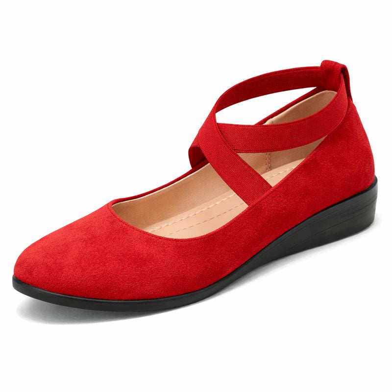 Damen Ballerina Schuhe mit gekreuzten Riemen - Xandra
