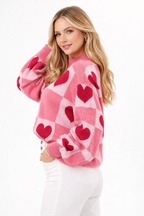 Damen Strickpulli mit Herzmotiv - Alvéra
