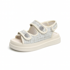 Orthopädische Damen-Sandalen aus Tweed - Liora