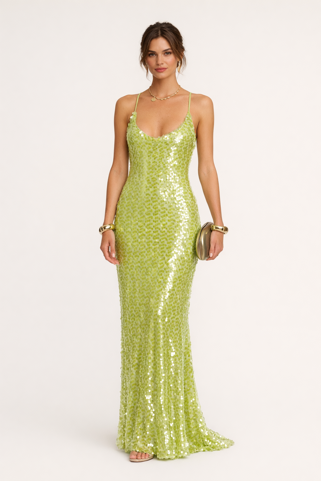 Maxikleid mit Pailletten für Frauen - Marlene