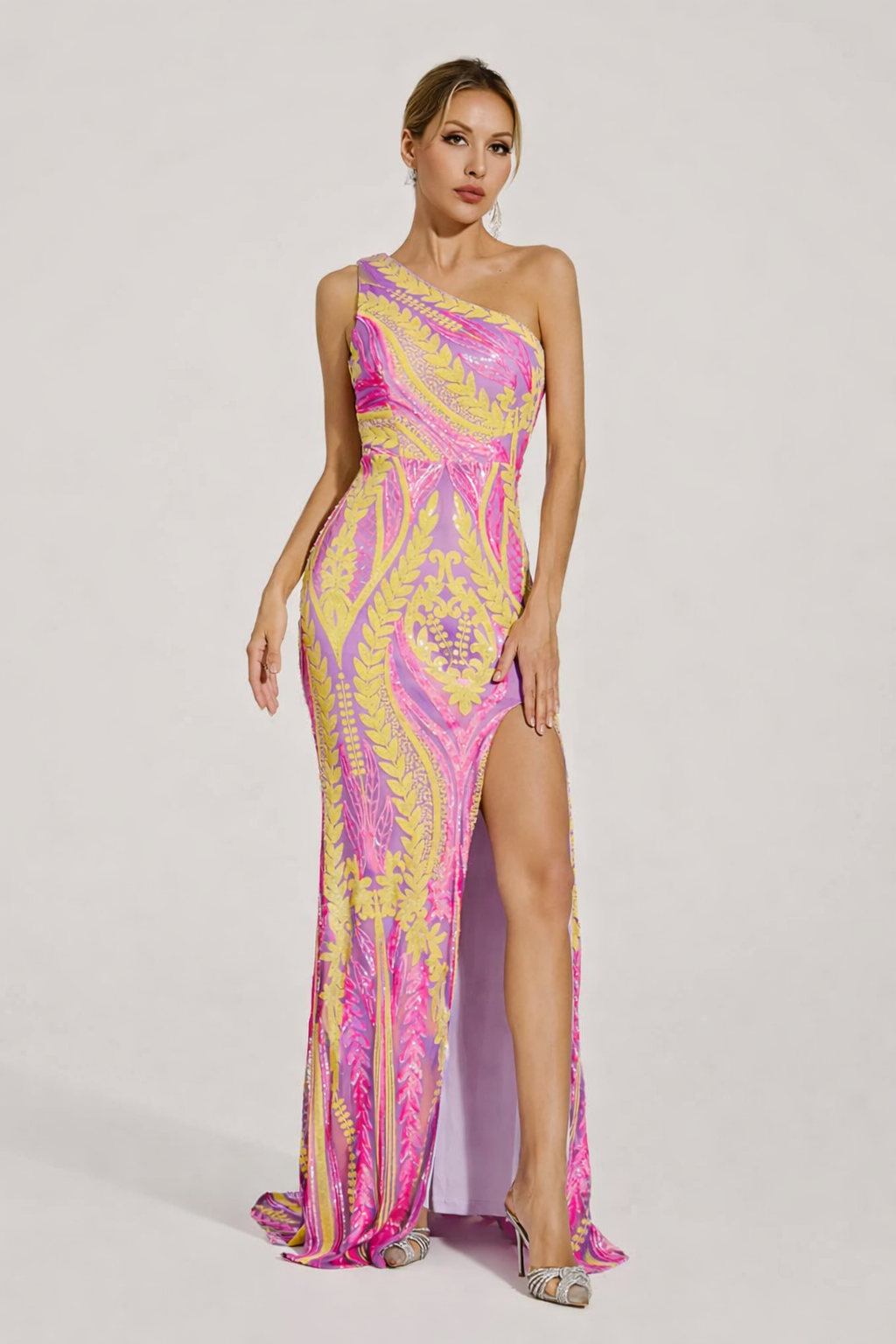 Damen Maxikleid mit Seitenschlitz - Waltraud