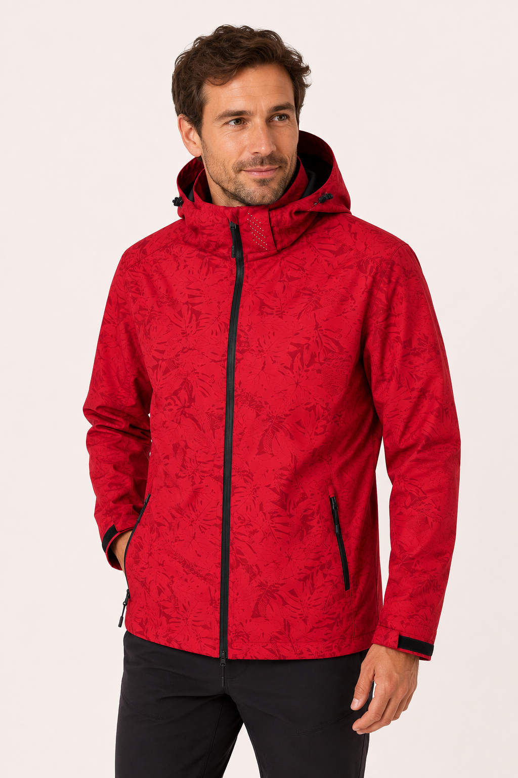 Leichte, winddichte Unisex-Jacke mit Kapuze und Reißverschluss – Fassher
