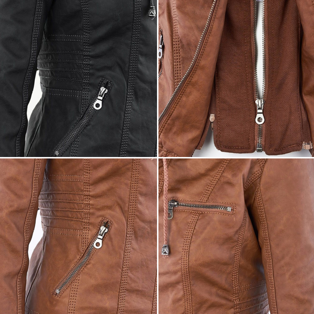 Lederjacke Damen robuste Eleganz mit Hochwertigem Leder für Stilbewusste Frauen und urbanem Look - Monika