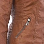 Lederjacke Damen robuste Eleganz mit Hochwertigem Leder für Stilbewusste Frauen und urbanem Look - Monika