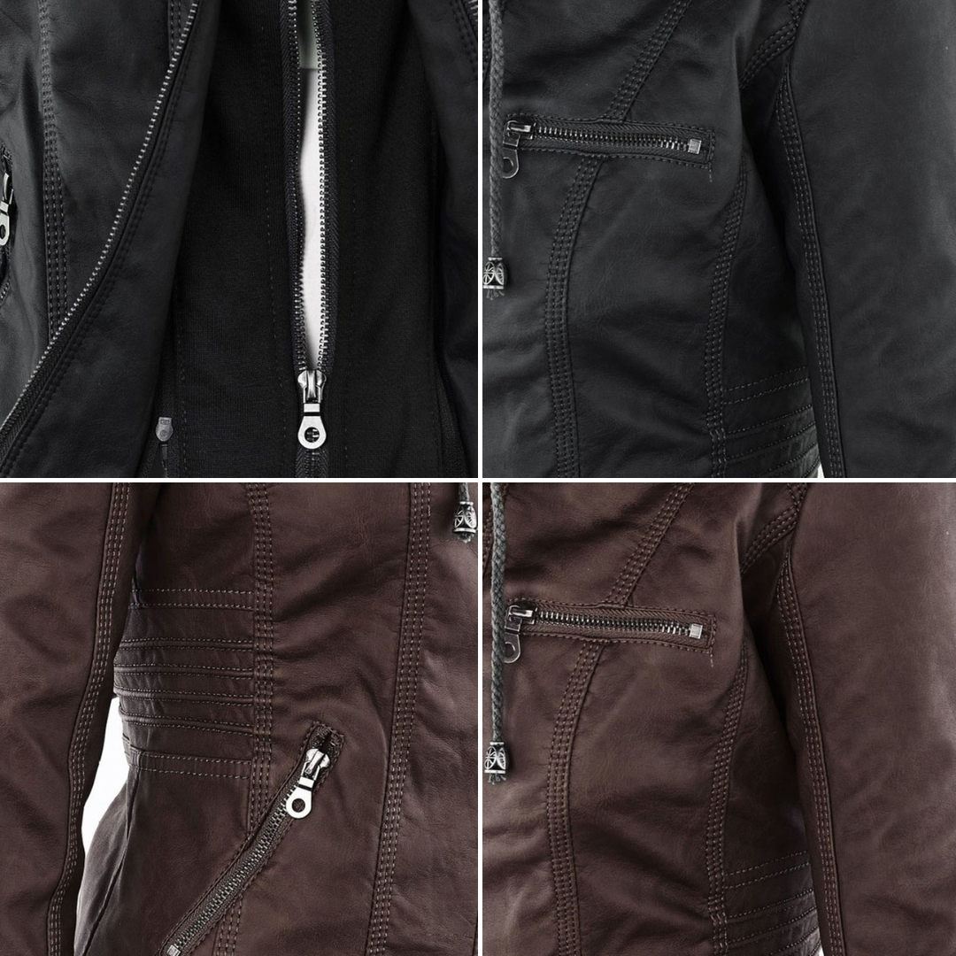 Lederjacke Damen robuste Eleganz mit Hochwertigem Leder für Stilbewusste Frauen und urbanem Look - Monika