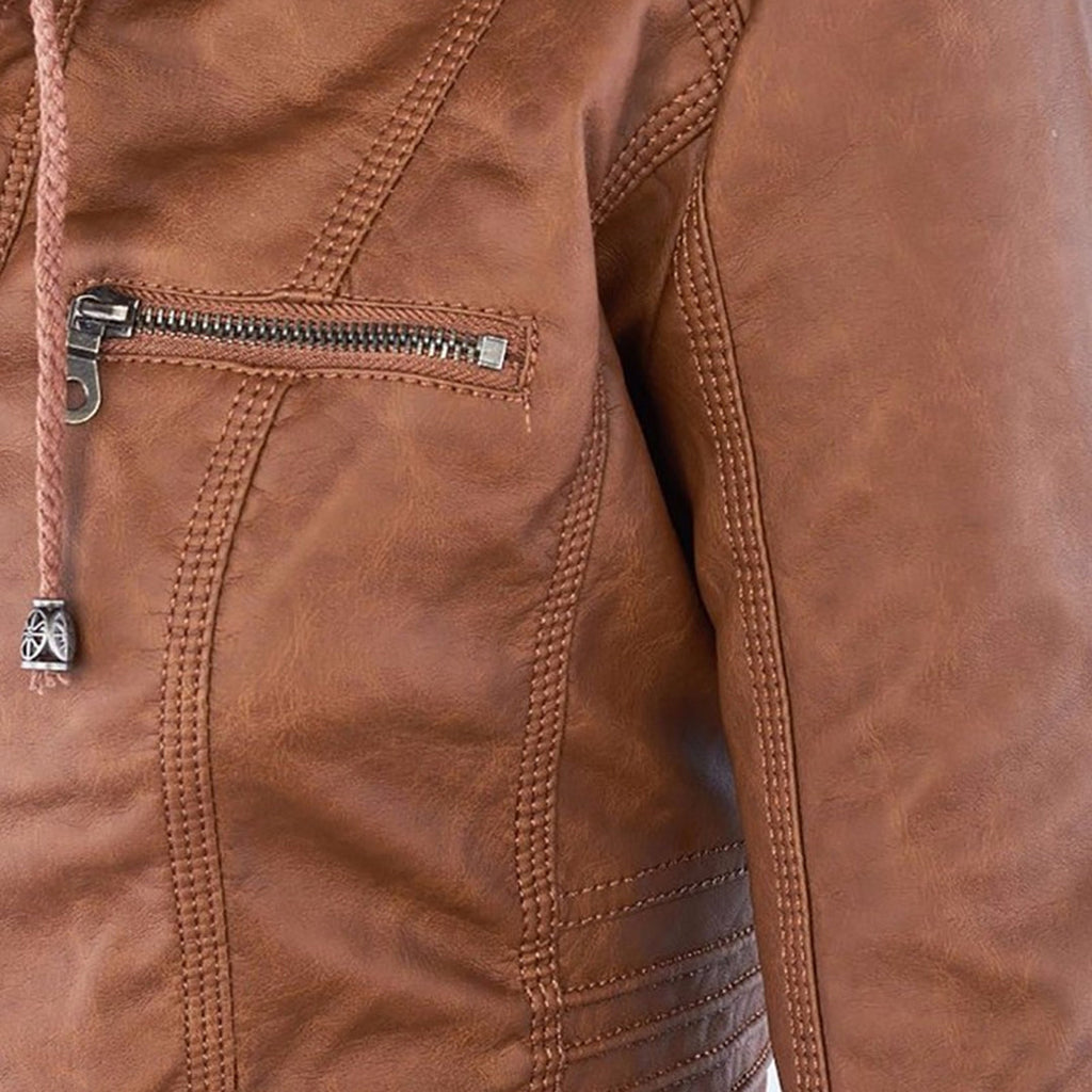 Lederjacke Damen robuste Eleganz mit Hochwertigem Leder für Stilbewusste Frauen und urbanem Look - Monika