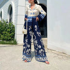 Alicia Elegantes blaues Set