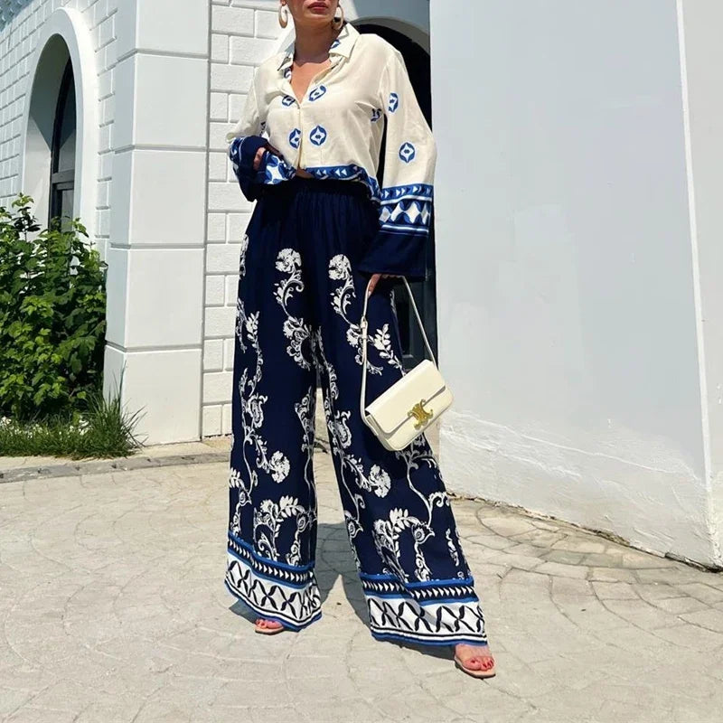 Alicia Elegantes blaues Set