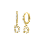 Shiny Letter Ohrringe 18K Vergoldet