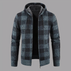 DERWYN - Karierter Pullover mit Kapuze