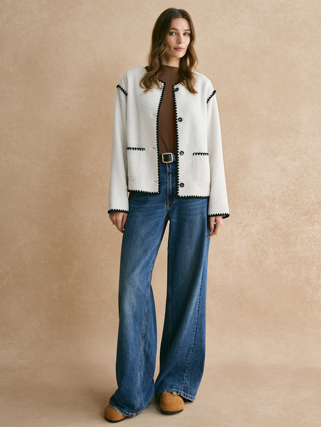 Damen-Fleecejacke mit Paspel - Annalise