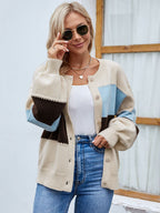 Damenstrickjacke mit Knöpfen - Coralie