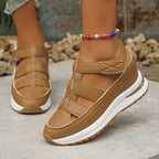 Orthopädische Damen-Komfort-Sandalen mit leichtem Keilabsatz - Vanne