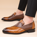 Slipper aus veganem Leder mit geprägter Textur für Männer - Barrett