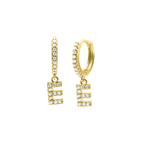 Shiny Letter Ohrringe 18K Vergoldet