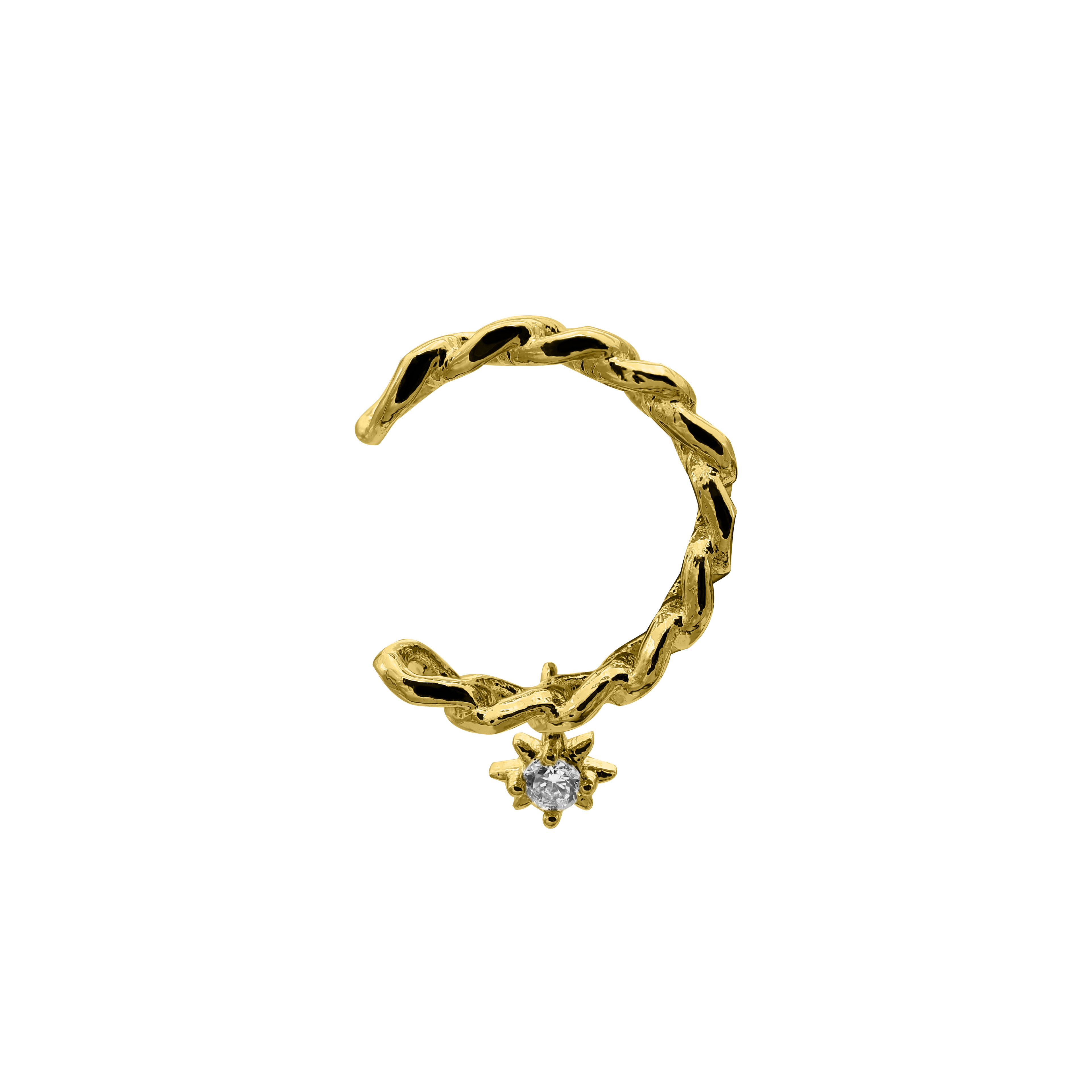 Star Chain Earcuff 14K Vergoldet